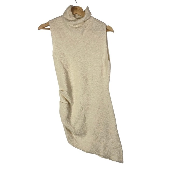 Helmut Lang Off White Ivory Asymmetric Sleeveless Tank Top S - Picture 2 of 5